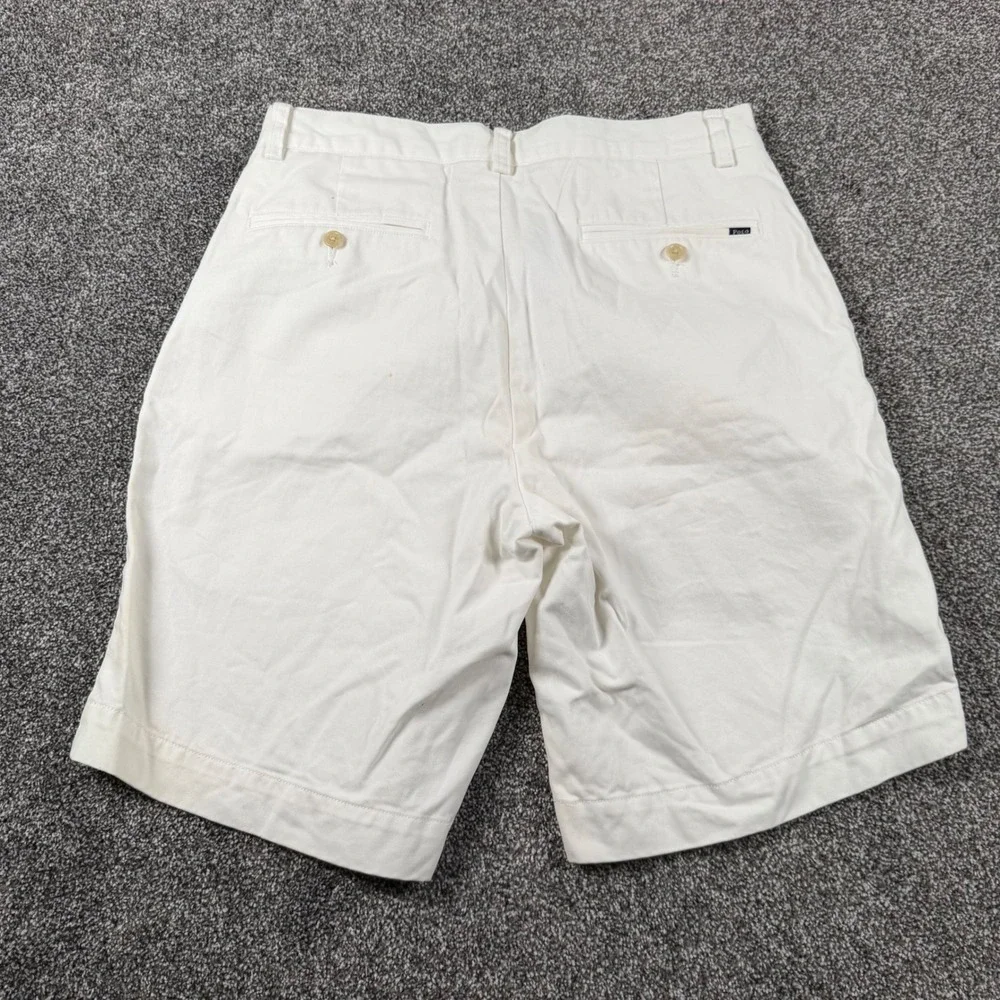 Polo Ralph Lauren Chino Shorts Men 30x9 Inseam White Classic Cotton Twill Casual